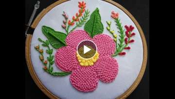 Hand Embroidery - Trellis Stitch Embroidery (Part 2)