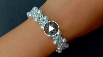 White Pearl Bracelet Making At Home