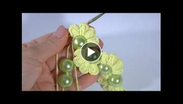 Quick Crochet Flower with BEADS