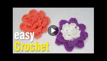 Free Crochet Rose Flower pattern & tutorial.