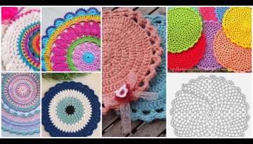 The round crochet rugs to decorate your furniture