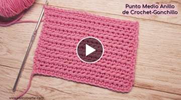 Cómo Tejer el Punto Medio Anillo de Crochet - Ganchillo Paso a Paso