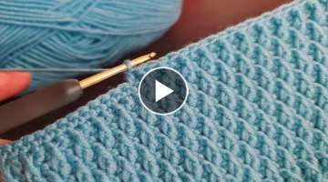 Super Easy Crochet Baby Blanket Knitting Pattern For Beginners.. Yeni başlayanlara örgü model...
