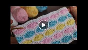 Easy Crochet Baby Blanket Knitting Pattern For Beginners.. Yeni başlayanlara çok kolay örgü m...