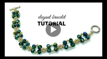 Elegant design for DIY bracelet. Easy beading tutorial for beginners