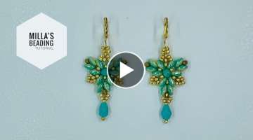Turquoise Beaded Earrings - beading tutorial
