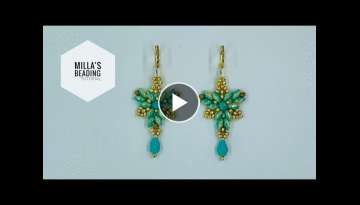 Turquoise Beaded Earrings - beading tutorial