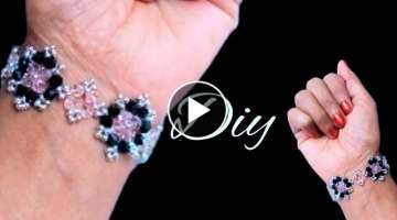 DIY Bracelet// Jwellery making at home// #maya's #beadingtutorial #beadedjewelry #braceletmaking