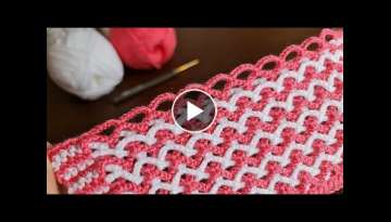 Super Easy Crochet Knitting Baby Blanket - Tığ işi çok kolay battaniye yelek şal örgü mode...