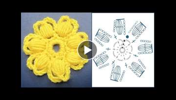 How to Crochet a Puff Stitch Flower.