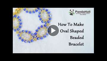 Oval shape beaded bracelet.Beading tutorial. DIY beaded jewelry