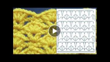 Crochet: How to Crochet Open Lace Shell Stitch