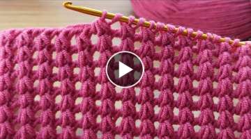 wow this model I made is very easy Tunisian crochet rowed loop Tunisian crochet model explanation