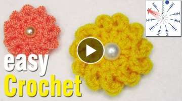 Free Crochet Flower pattern & tutorial.