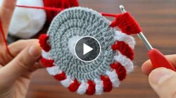 Super Easy Crochet Knitting Motif - Bu Motif Çok Şahane Oldu Tığ İşi Örgü Motif Yapımı