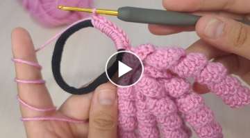 Super Easy Crochet Knitting Pattern Made With Rubber Buckle