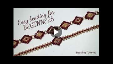 Beading tutorial. How to make beaded bracelets with an easy pattern