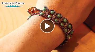Corset RounDuo & Pearl Bracelet - DIY Jewelry Making Tutorial by PotomacBeads