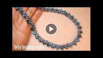 Easy and elegant beaded necklace /DIY/beading tutorials