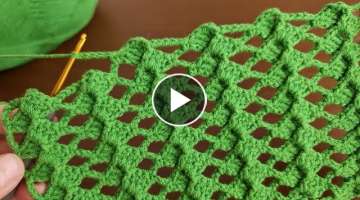 Super Easy Beautiful Crochet Knitting - Çok Kolay Gösterişli Tığ İşi Yelek Şal Örgü Mod...