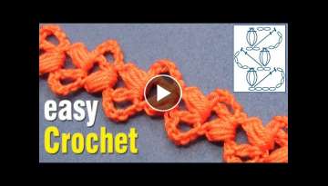 How to Crochet a Simple Puff Stitch Cord for beginners.