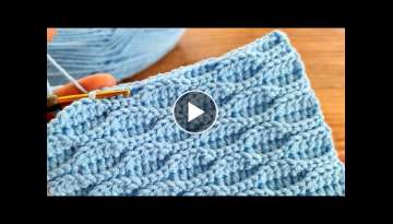 Easy Crochet Baby Blanket Pattern for Beginners Knitting - Tığ işi battaniyesi yelek örgü mo...