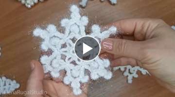 Crochet Snowflake link below the videos to playlist