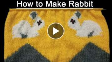 Rabbit graph design sweater for children