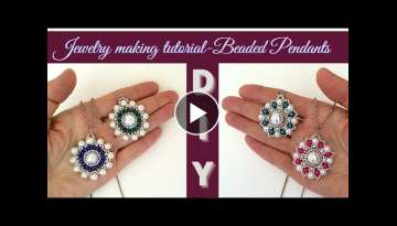 jewelry making tutorial. DIY beaded pendants. Beading tutorials