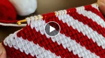 Easy Knitting Tunisian Baby Blanket - Tunus İşi Çok Kolay Battaniye Yelek Örgü Modeli..