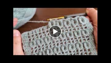 Easy Crochet Knitting 3D For Beginners... Çok Kolay Gösterişli Tığ İşi Yelek Şal Örgü ...