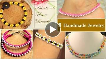 How To Make Thread Necklace, Bracelet, Earrings At Home