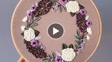 Purple spring/ Embroidery for beginners