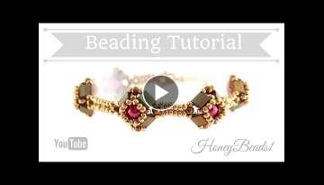 Easy Beading Tutorial with Tila beads 'Tilaria Bracelet' by HoneyBeads1