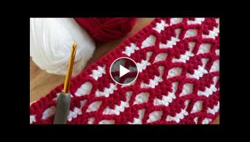 Super Easy Crochet Baby Blanket Beginners Knitting - Çok Kolay Battaniye Yelek Şal Örgü Model...