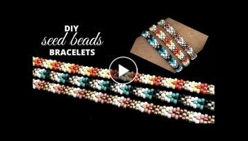 How to make seed beads bracelets. Bracelet making tutorial.