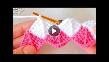 Super Easy Tunisian Knitting krochet Tunus işi örgü modeli