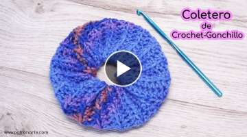 Cómo hacer un Scrunchie, Dona o Coletero Tejido a Crochet - Ganchillo Fácil | DIY Crochet Scrun...