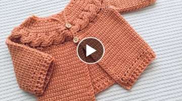 Suéter/chambrita a crochet para bebé Parte 1 ¡Paso a paso!