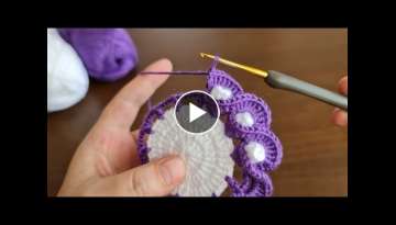 Super Easy Crochet Knitting 3D Motif Pattern - Tığ İşi Çok Kolay Gösterişli Motif Örgü M...