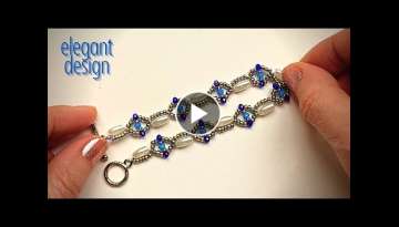 beaded bracelet. beading tutorial. easy beading pattern