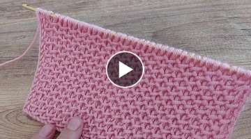 Easy Knitting Tunisian Baby Blanket - Tunus işi Muhteşem Battaniye Yelek Örgü Modeli..