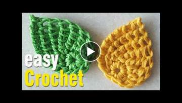 Crochet: How to Crochet Tunisian Leaf for Beginners.