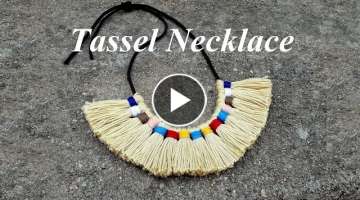 Tassel necklace / How to make thread necklace