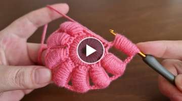 Super Easy Crochet Knitting Motif - Çok Kolay Tığ İşi Şahane Motif Örgü Modeli..