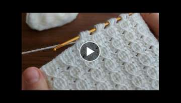 Super Easy Tunisian Knitting Model Çok Kolay Çok Gösterişli Tunus İşi Örgü Modeli Yapım...