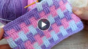 How to crochet knitting model.Tığ işi cok kolay örgü battaniye yelek modeli