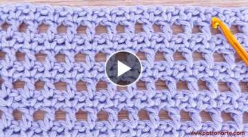 Punto Calado de Crochet Ganchillo Paso a Paso Fácil y Rápido