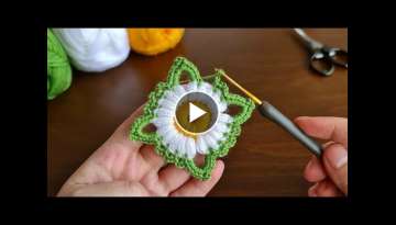 Super Easy Crochet Knitting Motif - Çok Kolay Tığ İşi Muhteşem Motif Örgü Modeli..