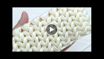 Amazing wheat ear Tunisian baby vest knitting pattern